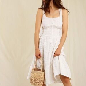 Rouje Allegra dress in white